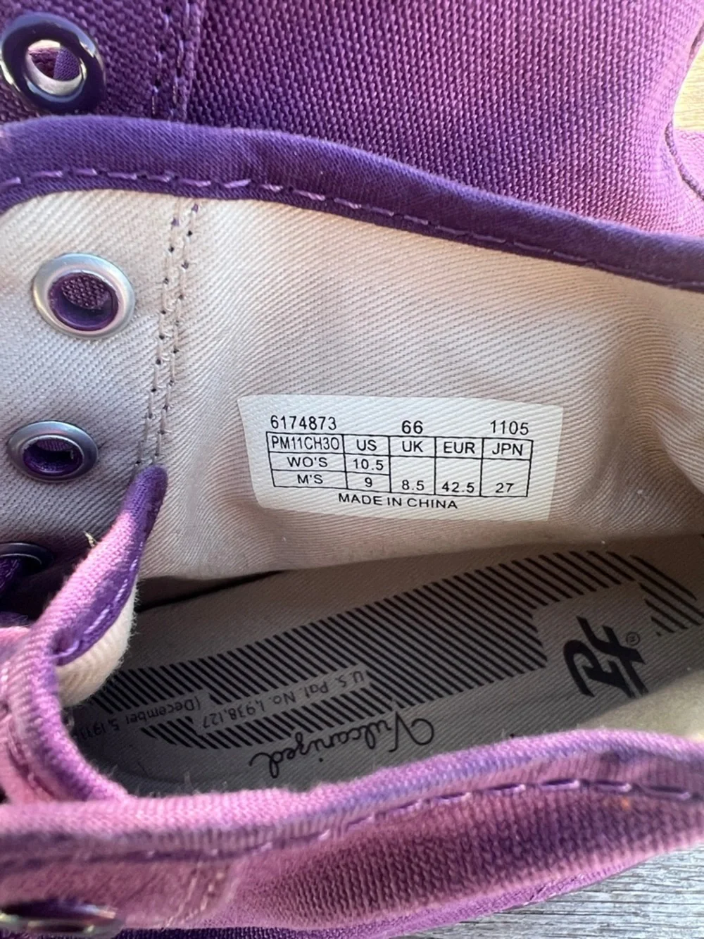 Purple PF Flyers High-Top Canvas Sneakers‎
